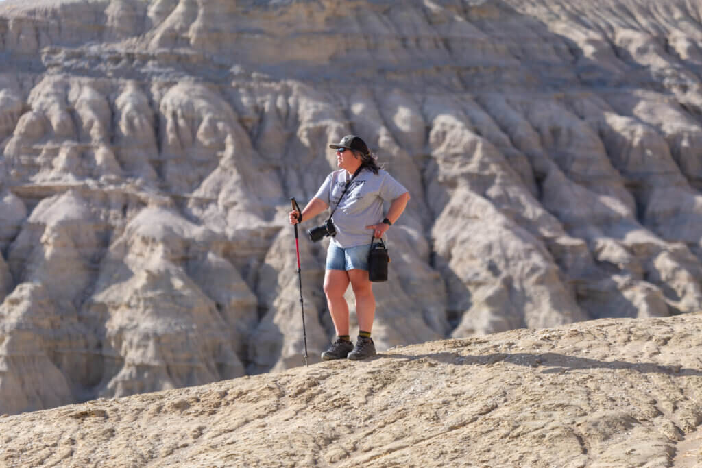 Kippy Spilker hiking.